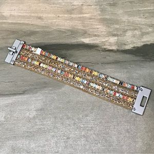 MULTICOLORED STONE CUFF